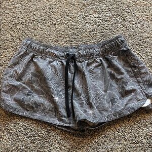 Prana Black and White Patterned Athletic Shorts